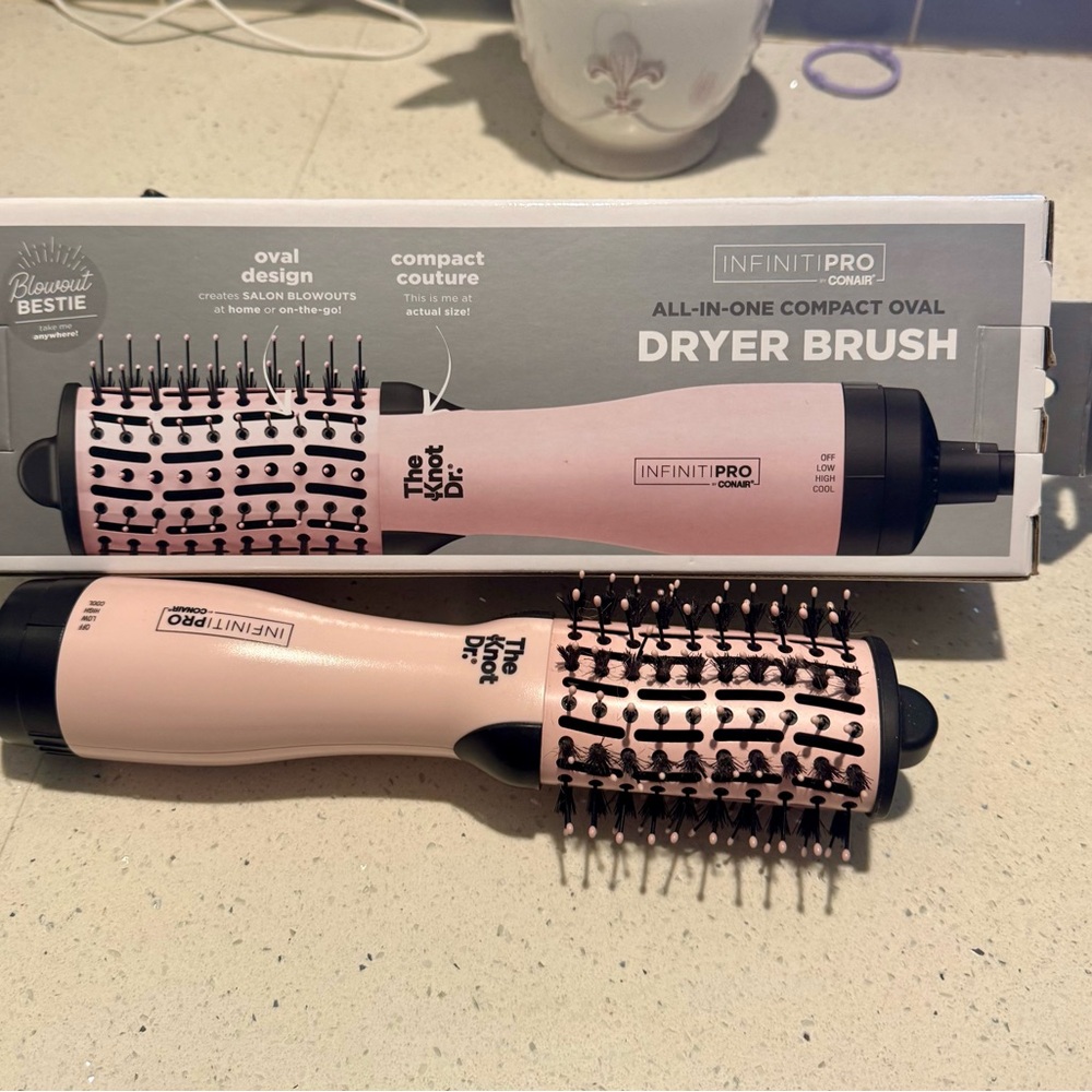Pink Hot Air Brush Styling Tool